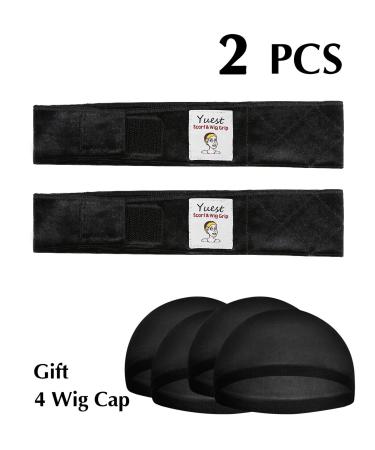 Yuest Wig Grip Band with 4 Pcs Wig Caps - No Slip Wig Gripper for Lace Front Wigs - Buy Online on SooperMarket.com