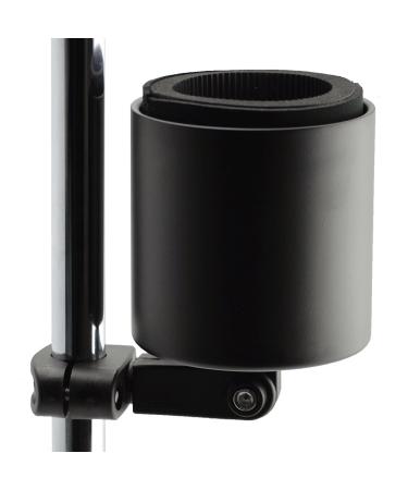 Kroozie Deluxe Bicycle Cup Holder - The Ultimate Bike & Scooter Cup Holder for Handlebars, Cruiser, Electric & Exercise Bikes, Treadmills, and More Flat Black