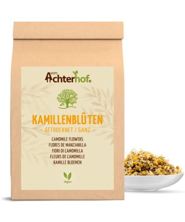 Chamomile flowers dried loose 500g |Whole chamomile flowers dried |Camile tea made of flowers |100% natural |slightly bitter and mild taste |from the Achterhof 500 g (1 Pack)