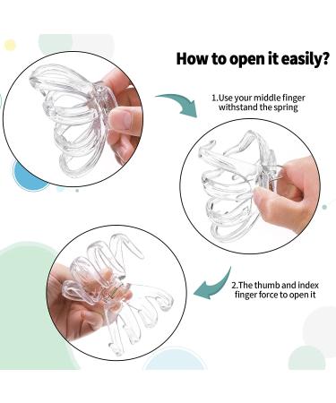 4 Pack Octopus Hair Clips for Thick Long Hair - No Slip Grip (Clear, 8.5 cm) - Buy Online on SooperMarket.com