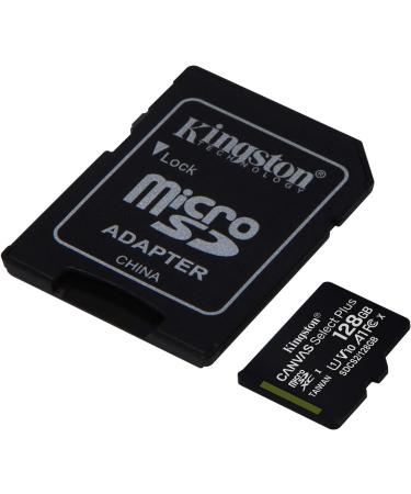 Kingston 128GB microSDXC Canvas Select Plus Memory Card + Adapter - 100MB/s Read, A1, Class 10, UHS-I - Fast Speeds up to 100MB/s - Buy Online on SooperMarket.com