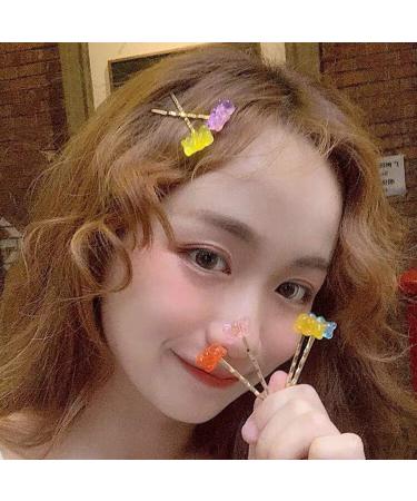 caralin Candy Color Cartoon Panda Bear Hair Clips Mixed Gummy Bear Barrette Candy Hairpins Hair Accss for Family Gathering As Pic Shows - Buy Online on SooperMarket.com