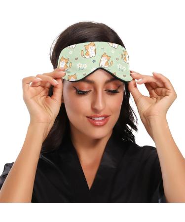 Haskirky Light Blocking Eye Mask for Adults - Adjustable & Breathable - Perfect for Travel, Business Trips, Yoga & Meditation - Cute Cartoon Cats Design - Buy Online on SooperMarket.com