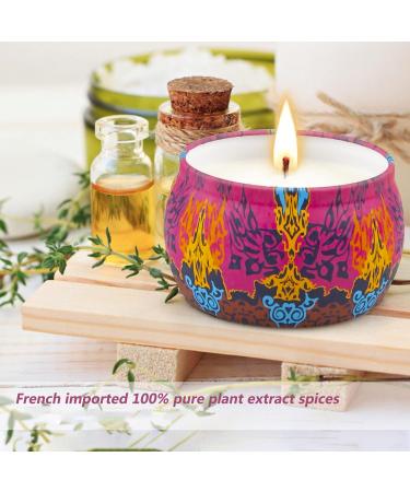 Scented Candle Gift Set for Women - 5.6oz Natural Soy Wax, 120 Hours Burning Time, Aromatherapy in Portable Tin - 4 Fragrances: Lavender, Lemon, Fig. Perfect Gift for Her! - Buy Online on SooperMarket.com