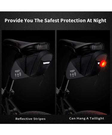 Premium Black Bike Saddle Bag | Waterproof Under Seat Pouch for Mountain & Road Bikes | Cycling Wedge Pack for Accessories Storage - Buy Online on SooperMarket.com