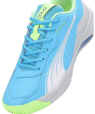 PUMA Unisex Nova Smash Tennis Shoe 44 EU - Luminous Blue Puma White & Glacial Gray - International Shipping Available - Buy Online on SooperMarket.com