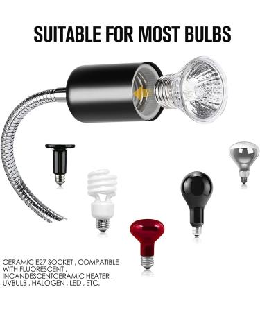 Tortoise Heat Lamp 50W UVA UVB Basking Lamp with 360 Rotatable Clip & Power Adapter 30cm Rotatable Gooseneck with 3 x 50W Heat Bulb Heating Light for Reptiles Lizard Turtle Snak Aquarium - Buy Online on SooperMarket.com
