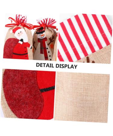KOMBIUDA Party Snack Pouch 3 Pcs Christmas Storage Bag Candy Bags Holiday Treats Pouch Christmas Drawstring Bag Christmas Bag 30X18CM Assorted Color - Buy Online on SooperMarket.com