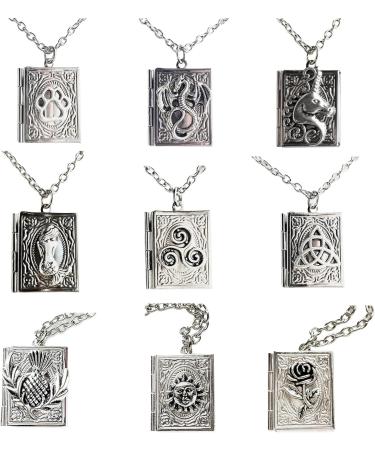 OralGos Exquisite Handmade Vintage Book Locket Pendant Necklace | Unique Collectors Jewelry for Fashion Enthusiasts - Buy Online on SooperMarket.com