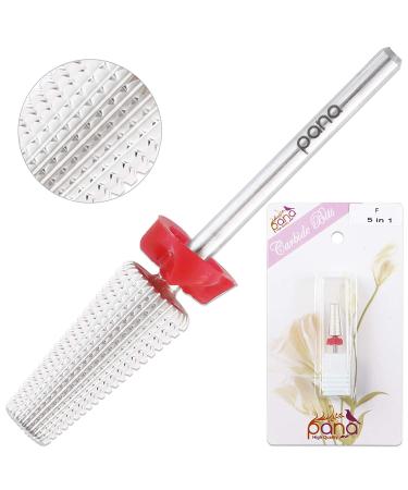 PANA Nail Carbide 5 in 1 Bit - Dual Direction for Left and Right Handed Use - Fast Acrylic & Hard Gel Removal - 3/32 Shank - Manicure Nail Art Drill (Fine Silver) - Buy Online on SooperMarket.com