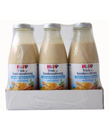 Hipp Drinking and Tube Feeding Turkey with Corn & Carrot 500 ml - without milk - 12 bottles
