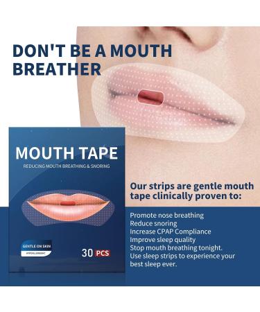 Advanced Gentle Sleep Tape 30 PCS | Mouth Sleep Strips for Better Nose Breathing | Reduce Mouth Breathing | Improve Night Sleep & Snoring Relief - Buy Online on SooperMarket.com