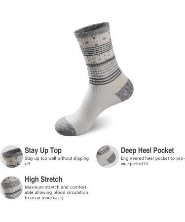 GKX Women's Merino Wool Hiking Cushion Crew Socks - 4 Pairs Mixcolor - Buy Online on SooperMarket.com