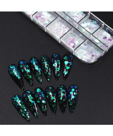 Shop GZSYY Nail Glitter Sequins - 12 Vibrant Colors for Stunning Nail Art & Manicure | International Shipping Available - Buy Online on SooperMarket.com