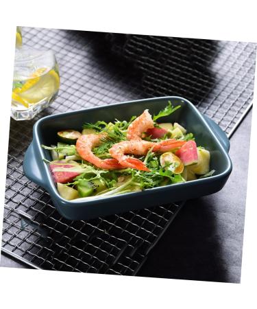Ciieeo Square Dinner Plates Casserole Dish for Cooking Ceramic Roasting Pan Ceramics Oven Cake Pan Cheese Plates Square Baking Pans Lasagna Pans for Cooking Bbq Pan Rectangle Snack Plate - Buy Online on SooperMarket.com