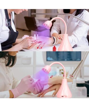 Krofaue UV LED Nail Lamp - Rotatable Quick Dry Nail Light for Gel Nails - Hands Free Mini Nail Dryer in Pink Tulips - Buy Online on SooperMarket.com