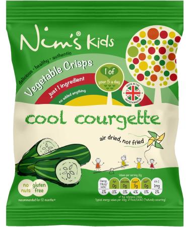Nim's Kids Air Dried Crisps Vegan Vegetarian Healthy Snack (Courgette Crisps 5 x 16g Pack) - Buy Online on SooperMarket.com