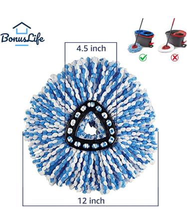 4 Pack Mop Head for EasyWring Spin Mop Refill - New Version Replacement - Buy Online on SooperMarket.com
