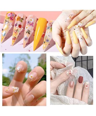 450pcs 3D Flower Nail Art Sequins Decals - Colorful Mixed Flowers & Leaves Designs | MAIOUSU STORE - Buy Online on SooperMarket.com