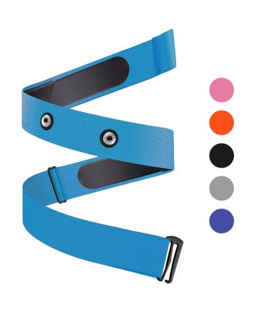 ONLYESH BRISDGURT adjustable elastic replacement belt with heart rate meter pulse knife for polar garmin wahoo sport running blue