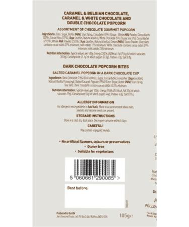Joe & Seph's Chocolate Lovers Popcorn Selection - 105g Gourmet Snack Gift for Men & Women | Air-Popped Sweet Popcorn for Movie Night - Pack of 1 - Buy Online on SooperMarket.com