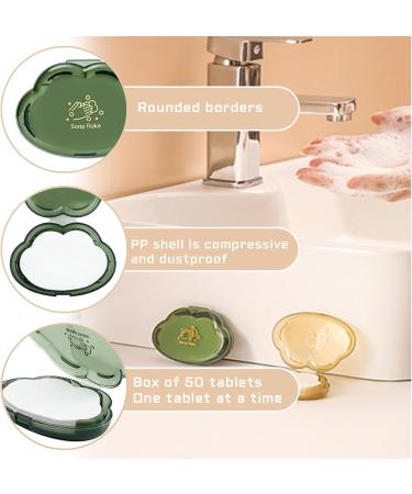 MOGURI Disposable Travel Soap Leaves - 150 Pocket Sized Foaming Paper Soaps for Easy Hand Washing on the Go - Buy Online on SooperMarket.com
