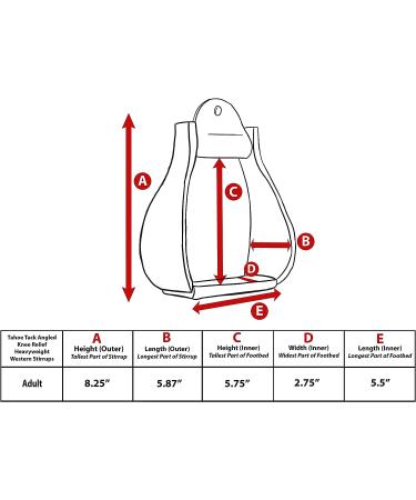 Tahoe Tack Angled Knee Relief Heavyweight Western Stirrups for Adults - Buy Online on SooperMarket.com