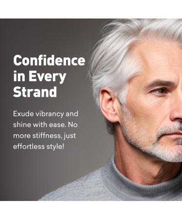 Just Nutritive Men's Gray Hair Shampoo | Sulfate-Free Brassy Tone Remover | Natural Gray Hair Treatment | 8 oz - Buy Online on SooperMarket.com