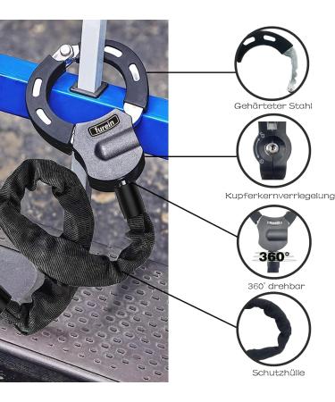 Secure Your Ride: Premium Castle E-Scooter Lock with Silicone Protection & 4L Storage Pocket - Ideal for E-Bikes Bicycles & Motorcycles - Buy Online on SooperMarket.com