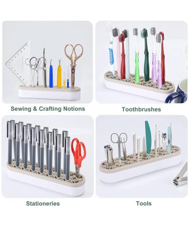 Lolalet 2 Pack Silicone Makeup Brush Holder Organizer - Multipurpose Desktop Stand for Brushes, Pencils, and Craft Tools - Buy Online on SooperMarket.com