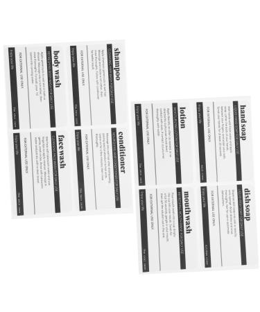 KICHOUSE 8 Sheets Bathroom Bath Tags Conditioner Labels Skincare Toiletries Sticker Shampoo Water Proof