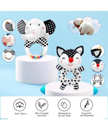 Shop Ballery 2-Piece Baby Rattles | Soft Plush Toys for 0-6 Months | Perfect Gripping & Rattling Fun - Buy Online on SooperMarket.com