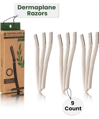 Dermaplaning Razor (9 Count) - Easy to Use Dermaplaning Tool For Face - Facial Shaver to Exfoliate the Skin - Buy Online on SooperMarket.com