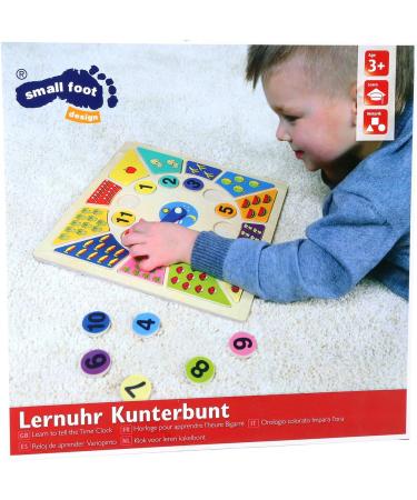 Buy Small Foot 1828 Colorful Wooden Learning Clock Fun & Educational Toy for Kids 3+ | International Shipping Available - Buy Online on SooperMarket.com