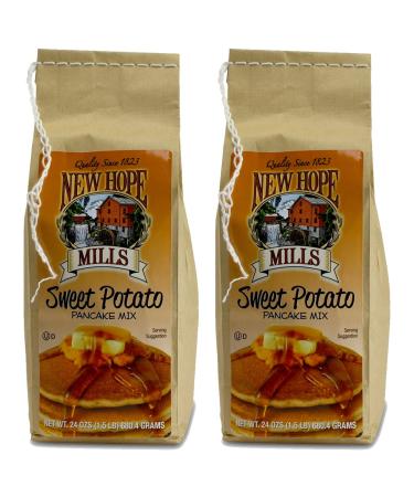 New Hope Mills Flavored Pancake Mix- Two 24 oz. Bags- Your Choice of 5 Different Varieties (Sweet Potato)