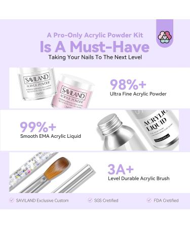 SAVILAND Acrylic Nail Kit with Nail Drill - Professional Acrylic Powder & Liquid Set for DIY Nails - Buy Online on SooperMarket.com