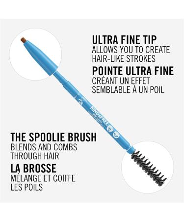 Rimmel London - Kind & Free Brow Definer Dual Ended Ultra Fine Tip and Spoolie NO mineral oils Vegan Formula - Warm Brown - 3 - Buy Online on SooperMarket.com