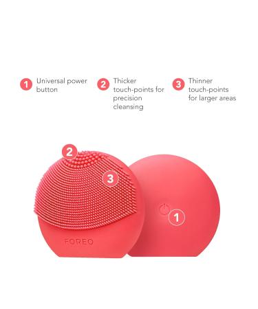 Foreo Luna Play Plus 2 | Ultrahygienic Facial Cleaning Brush for All Skin Types | Travel-Friendly Face Massage Device | Deep Clean in 1 Minute | Peach of Cake - Buy Online on SooperMarket.com