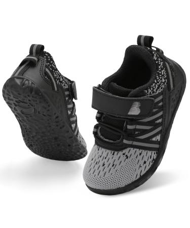 JOINFREE Baby Sneakers Toddler Shoes Soft Anti-Slip Sole Newborn First Walkers Infant Toddler Breathable Athletic Running Shoes 0-6 Months Grey