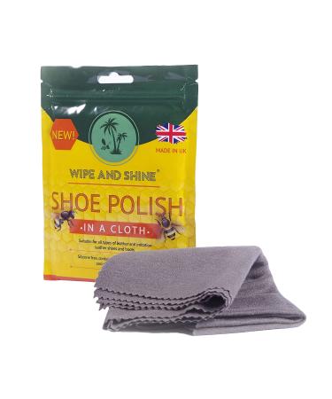 Kaps Wipe and Shine Shoe Polish Cloth Quick Polishing Cloth for Shoes and Boots 100% Cotton Cloth with Natural Beeswax for Exceptional Shine Made in UK