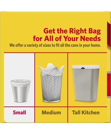 150 Small Mini Garbage Bags - 4 Gallon Clear Bathroom Trash Can Liners | 17 x 18 Inch | Bulk Plastic Waste Basket Bags - Buy Online on SooperMarket.com