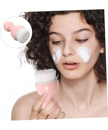HAPINARY 1pc Cleansing Brush Portable Cosmetic Brush Simple Face Brush Beauty Face Brush Silicone Blackhead Brush Face Scrubbers Pink The Face Artificial Fiber Wool Washbasin - Buy Online on SooperMarket.com