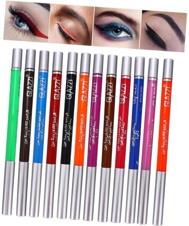Gogogmee 12 Pcs 1 Set Shadow Set Eyeliner Stickers Colored Eyeliners Eyeliner Kit Colorful Plastic - Buy Online on SooperMarket.com