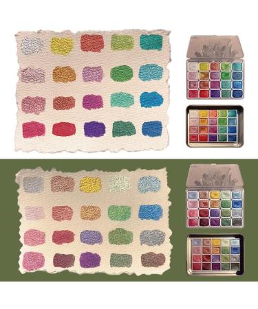 OCKULT 20 Colors Watercolor Painting Set DIY Clay Coloring Nail Art Dripping Glue Glitter Watercolour Solid Paint Box Portable Travel Water Color Paints Set Paint Kit for Artists and Painting Lovers B color one size - Buy Online on SooperMarket.com