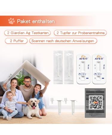 AlievePet Giardia Rapid Test for Dogs & Cats - Self-Test Device (2 Pieces) | Fast & Accurate Pet Health Solution - Buy Online on SooperMarket.com