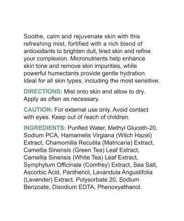 Replenix Soothing Antioxidant Mist - Calming Facial Spray for All Skin Types | Oil Free & Paraben Free 2.7 oz - Buy Online on SooperMarket.com