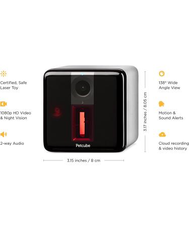 Petcube 2017: Smart Pet Camera with Interactive Laser Toy | HD Video, Two-Way Audio, Night Vision | App-Enabled Monitoring for Dog/Cat Safety - Buy Online on SooperMarket.com