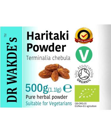 DR WAKDE'S Haritaki Powder (Hirda | Terminalia chebula) - 500g (1.1lb) | Pure Raw Ayurvedic Herb | Vegan | Same Day Dispatch - Buy Online on SooperMarket.com
