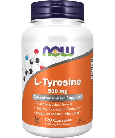 NOW - L-Carnitine Double Strength 1000mg 100 Tablets & L-Tyrosine (Freeform) Capsules 500mg 120 Count Nutritional Supplement + Capsules - Buy Online on SooperMarket.com