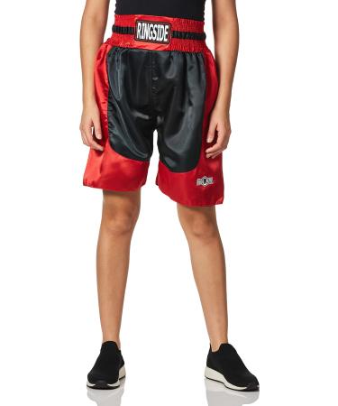 Ringside Men's Pro-Style Kickboxing Muay Thai MMA Training Gym Clothing Shorts Boxing Trunks Small Black/Red